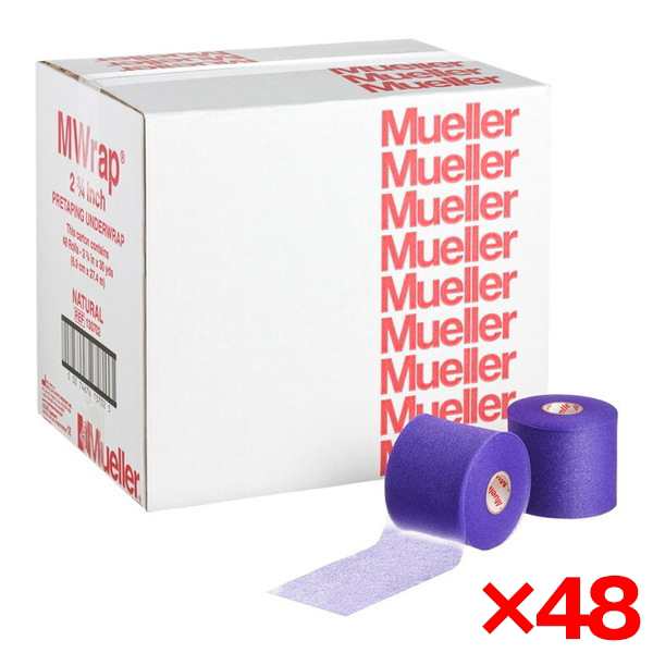 【48個セット】MUELLER ミューラー Mラップカラー 70mm ビッグパープル 1ケ 130712