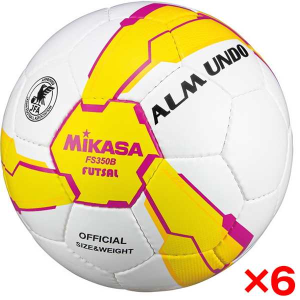 6個セット】MIKASA FS350B-YP ALMUNDO フットサルボール 検定球 3号球