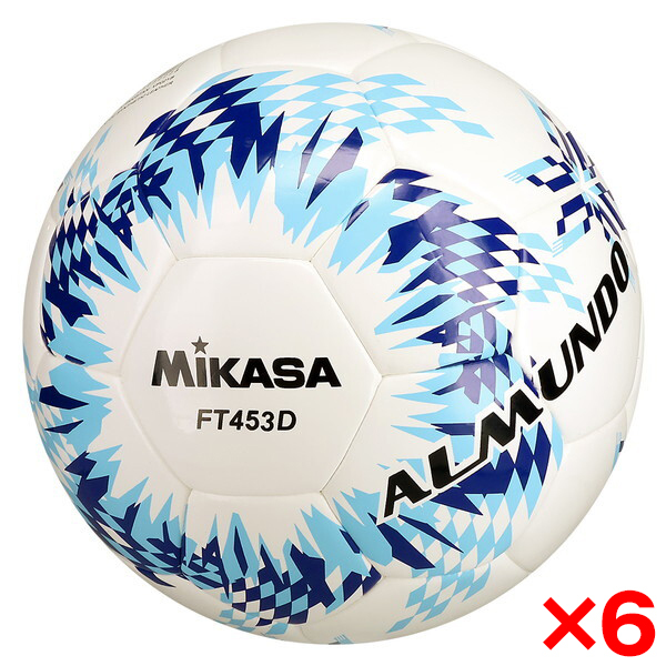 【6個セット】MIKASA FT453D-BLLB ALMUNDO サッカーボール 検定球 4号球 シームロック