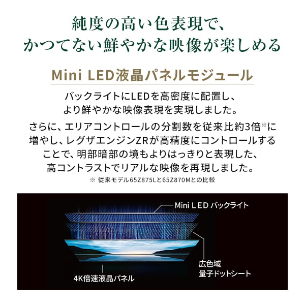 液晶テレビ 65型 65インチ 4K内蔵 東芝 レグザ REGZA 地上・BS・110度CSデジタル LED液晶テレビ 65Z870M_2