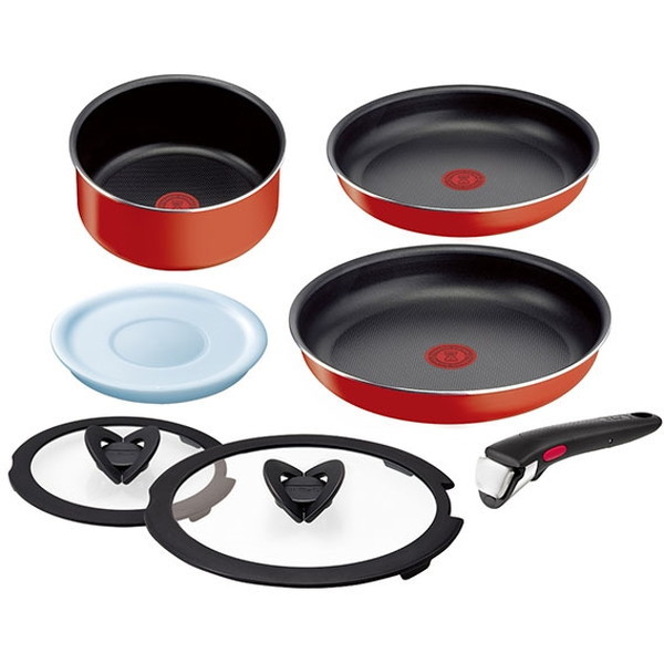 【新品未使用品】T-fal ティファール （ガス火専用） ティファール フライパン、ふた、取っ手7点セット