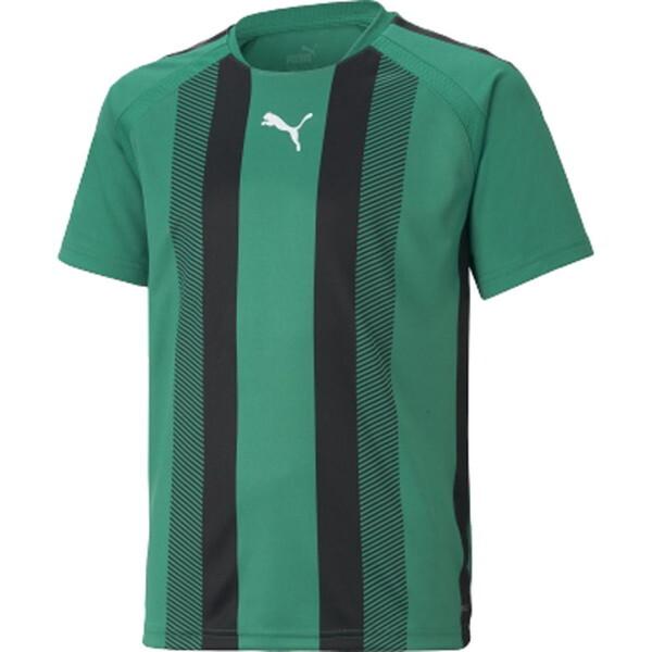 PUMA プーマ サッカーシャツ TEAMLIGA ストライプ ゲームシャツ JR グリーン 120cm 705147 05