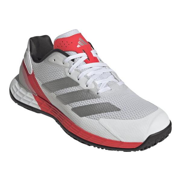 ADIDAS アディダス テニス KK1414 Defiant Speed Omni Court フットウェアホワイト/シルバーメタリック/ルシッドレッド 23.5cm [テニスシューズ]