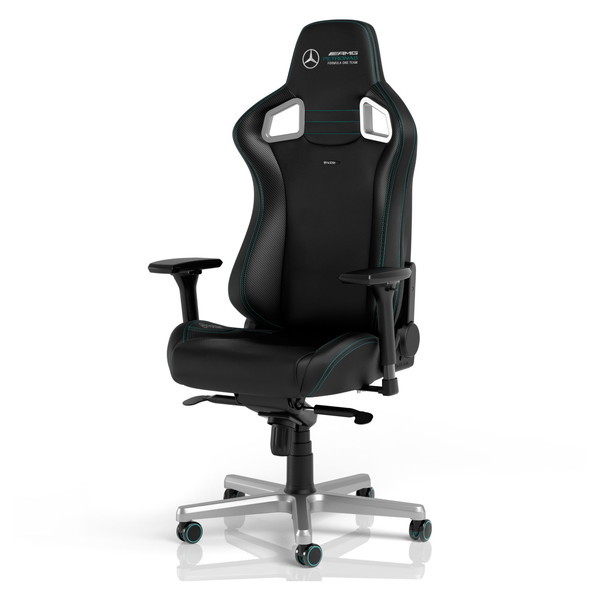 noblechairs NBL-EPC-PU-MPF-SGL マットブラック EPIC Mercedes AMG Petronas Formula One Team 2021Edition ゲーミングチェア