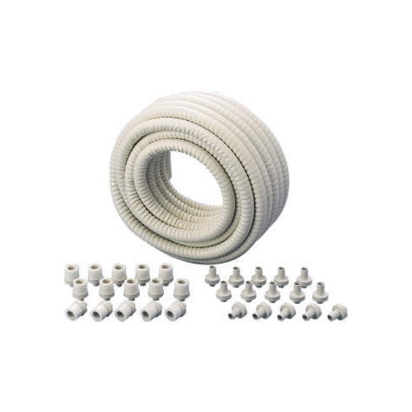 因幡電工 DSH-14S [エアコン用断熱ドレンホース&継手セット ソフトタイプ 保温材付 14.5×26.5mm径 20m]の通販は 7,405円