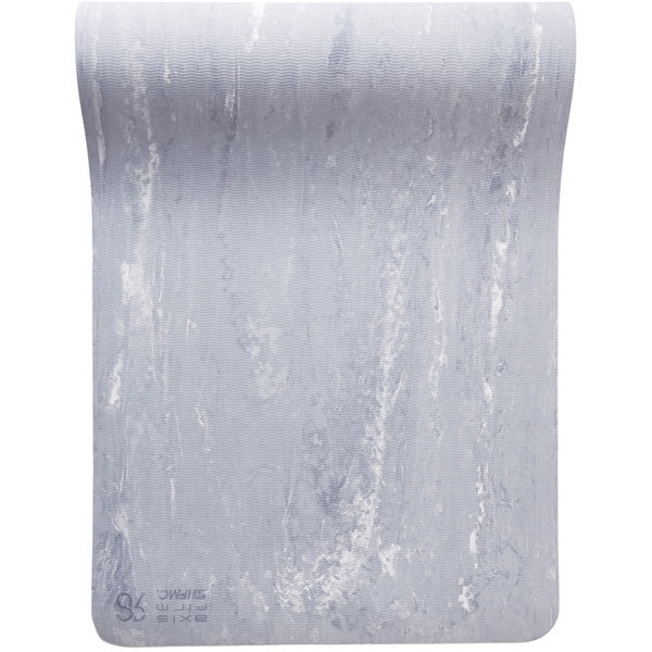 リアルストーン 5mm TPE×天然ゴムヨガマット RA-G003-SVGL シルバーグレー 厚め ずれにくい 66×180cm×0.5cm 1.8kg メンズ レディース ヨガ ピラティス 筋トレ