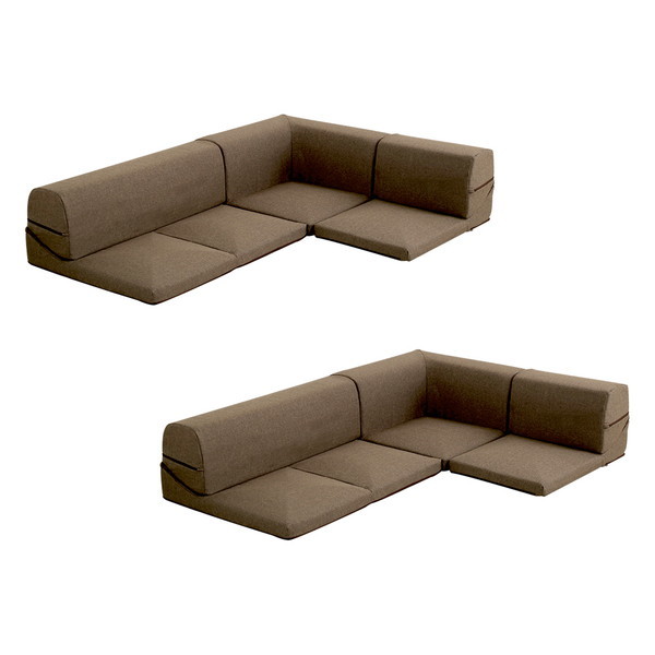 ホームテイスト SH-07-LTNSET カバーリングコーナーローソファセット Lantana 2セット ブラウン メーカー直送の通販は