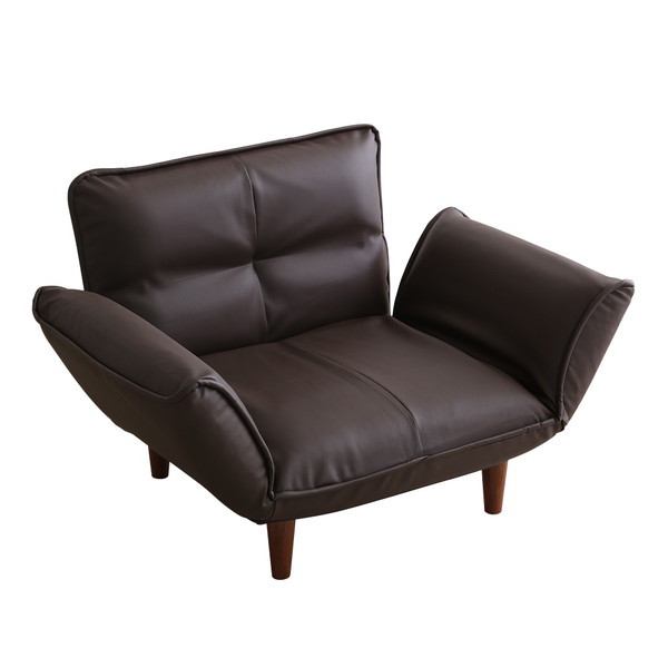 ホームテイスト SH-07-RGN1P 1人掛ソファ(PVCレザー) 日本製 Rugano-ルガーノ- ブラウン メーカー直送の通販は