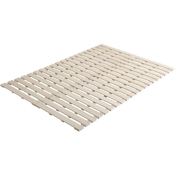 ホームテイスト KIR-R-D すのこベッド ロール式 桐仕様(ダブル) Schlaf 桐 ロール式 ダブル 湿気 折りたたみ ナチュラル メーカー直送の通販は