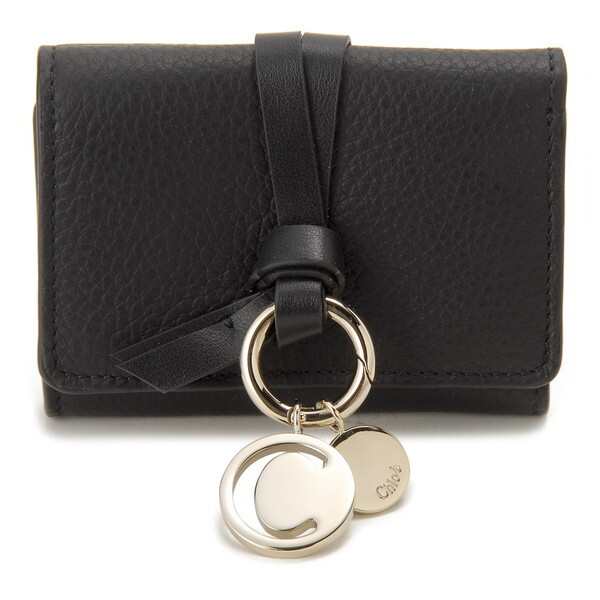 Chloe クロエ 三つ折り財布 ブラック CHC21WP946 F57 001 ALPHABET MINI TRI FOLD BLACK  【並行輸入品】 折りたたみ財布