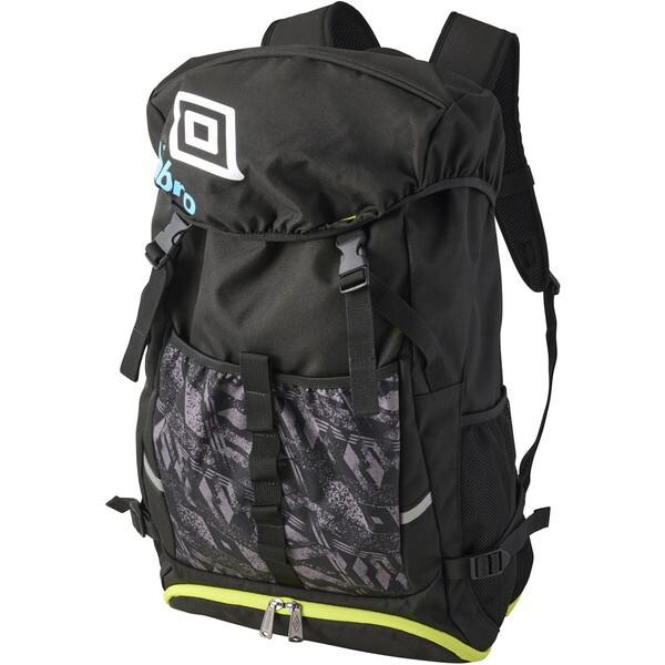 アンブロ サッカー UF5SBP02U BKLM バックパック(ボールネット付) ブラック×ライム 30L