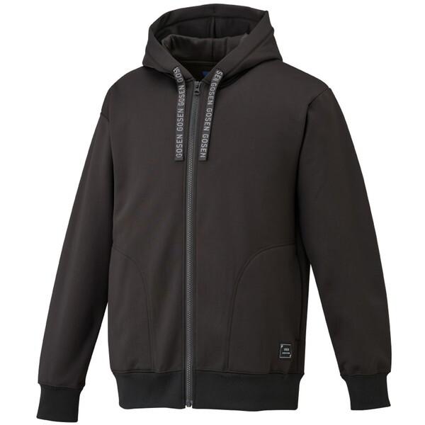 GOSEN ゴーセン スポーツウエア 裏起毛ストレッチジップアップパーカー ブラック O W2540 39