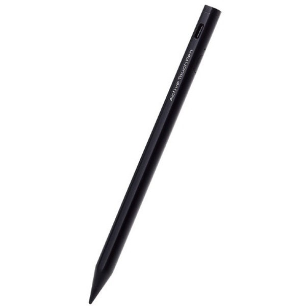 ELECOM P-TPACSTAP02BK ブラック タッチペン 充電式 スタイラスペン 極細 ペン先 2mm マグネット付 iPad メーカー直送の通販は