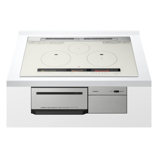 IHクッキングヒーター ビルトイン IHコンロ 3口 日立 シルバー 火加減マイスター 75cm幅 単相200V HT-M8STWF-S