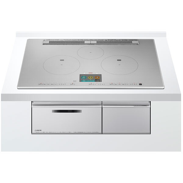 IHクッキングヒーター ビルトイン IHコンロ 3口 ビルトインコンロ 日立 プレミアムシルバー 幅75cm 単相200V HT-N1000STWF S