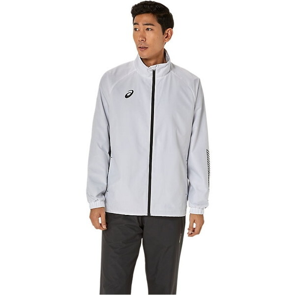 アシックス 裏トリコットウインドブレーカージャケット（ミッドナイト×ブリリアントホワイト・サイズ：S） 2031E745-400-S返品種別A アシックス 裏トリコットウインドブレーカージャケット ブリリアント