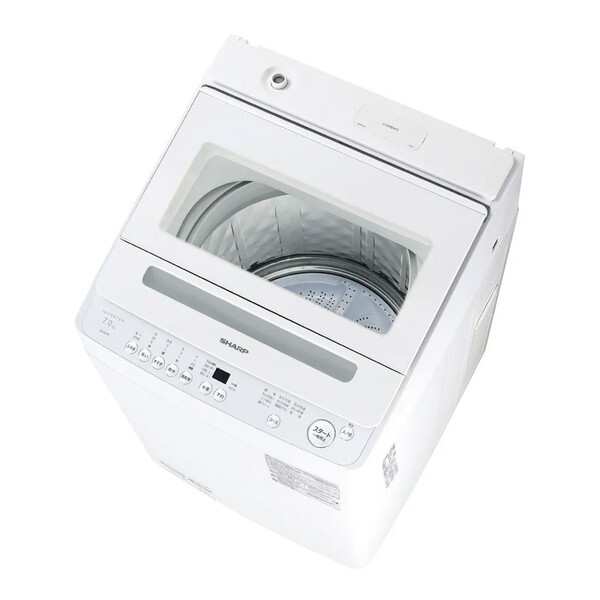 SHARP ES-GV7K-W ホワイト系 穴なし槽 [全自動洗濯機 (7.0kg)] 【公式
