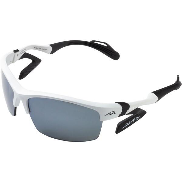 AirFly エアフライ AF-303 C-2 鼻パッドのないスポーツサングラス AF-303 C-2 WHITE MATT フレーム/ホワイトマット、レンズ/ダークグレー