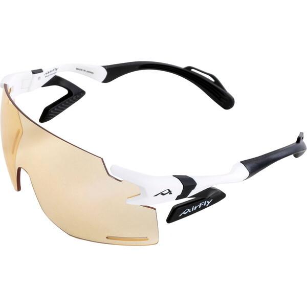 AirFly エアフライ AF-301 C-2 ID50 鼻パッドがないスポーツサングラス(室内競技向け) フレーム/ホワイトマット、レンズ/ライトブラウン