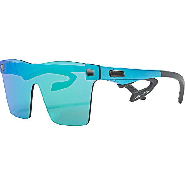 AirFly AF-501 C-5 AF-501スポーツカジュアルサングラス偏光レンズ装着モデル フレーム/アクアブルー、レンズ/偏光グリーンミラー