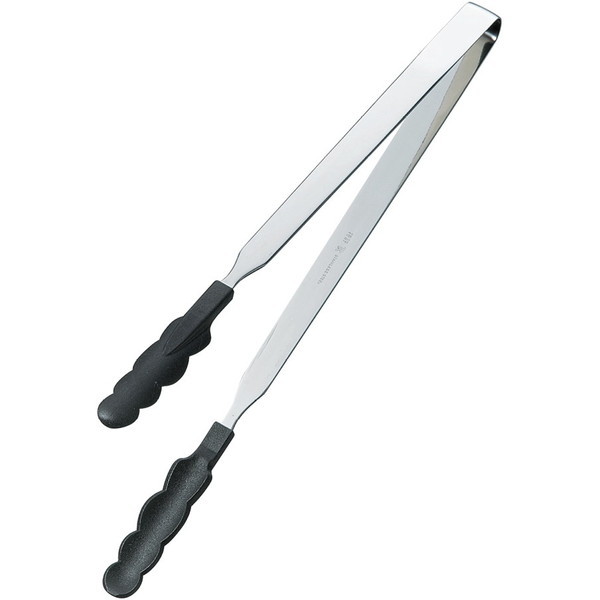 田辺金具 N抗菌耐熱カラートングスリム(大)ブラック 300mm