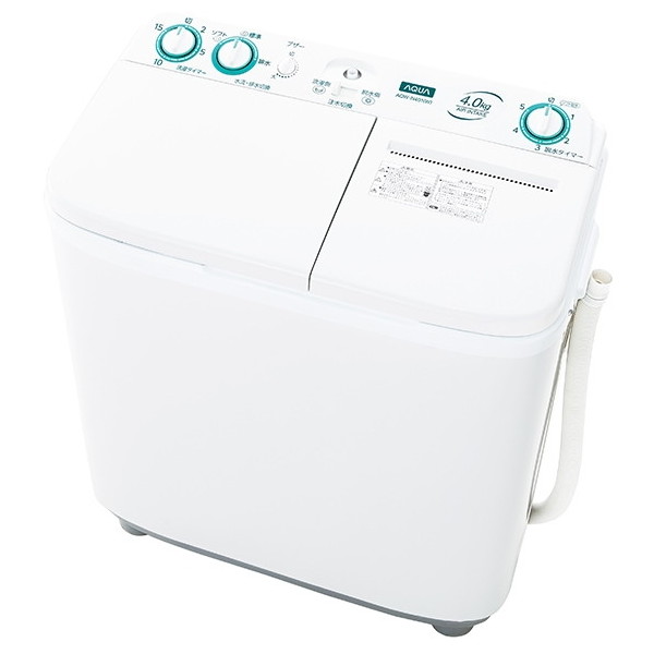洗濯機 4.0kg AQW-N401 ホワイト 二槽式洗濯機