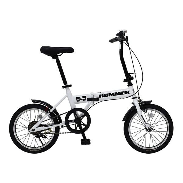 ミムゴ HUMMER  MG-HM16N-WH ノーパンク16インチ折畳自転車WH ホワイト メーカー直送