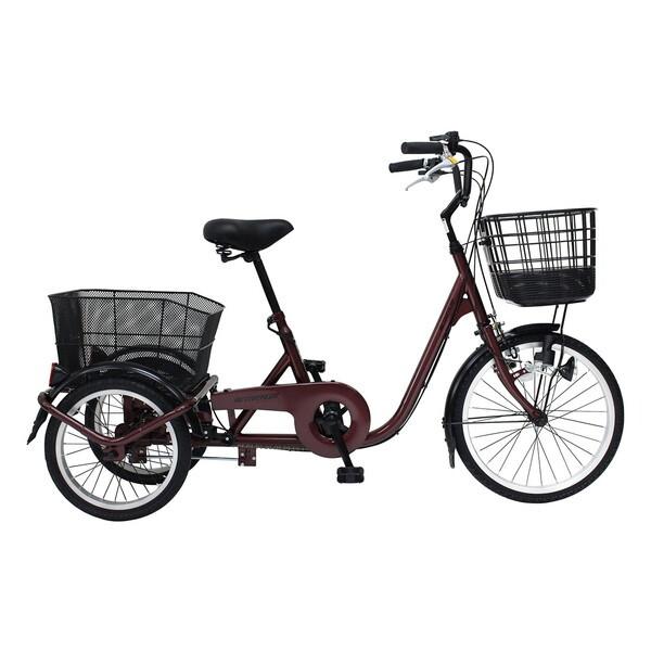 ミムゴ ACTIVEPLUS MG-TRE20APNL ノーパンク三輪自転車L ワインレッド メーカー直送