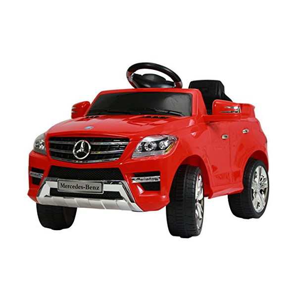 得価最安値電動乗用カー 「赤」 電動乗用ラジコンカー メルセデスベンツ 公式 ML350 SUVモデル 子供用 プロポ操作可能 7996A赤 乗用玩具