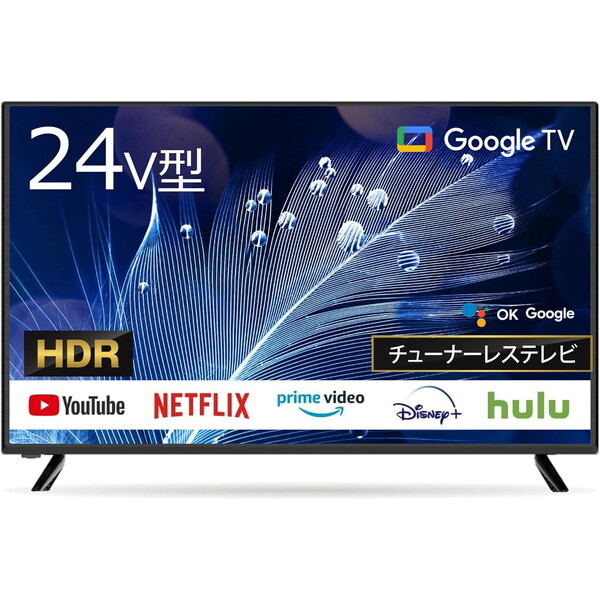WIS 24v型Google チューナーレスTV型番: 24GTN Wis 24GTN [24V型 Googleチューナーレス 液晶テレビ] メーカー直送
