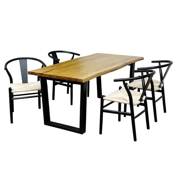 後藤家具物産 VT-01-180-5-BKWH [ダイニングテーブル 5点セット] メーカー直送