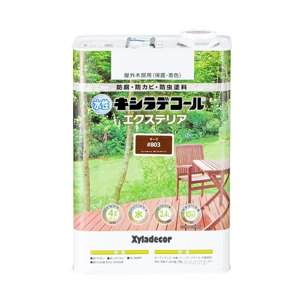 カンペハピオ 水性キシラデコール エクステリアS チーク 3.4L