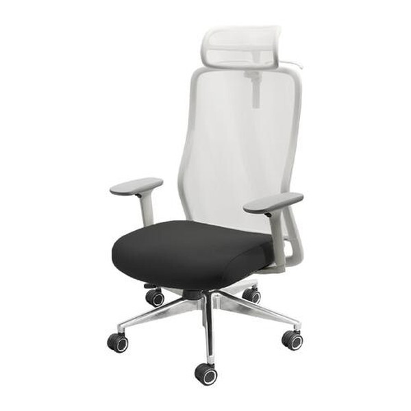 Netforce STA-1AHR-W-WHBK ナイトブラック [シースルーチェア アルミ脚 肘・ヘッドレスト付き] メーカー直送