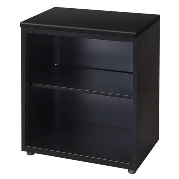 【法人限定】 Netforce LD-C2-W-BK-BK 天板ブラック 本体ブラック [サイドキャビネット サイドデスク] メーカー直送