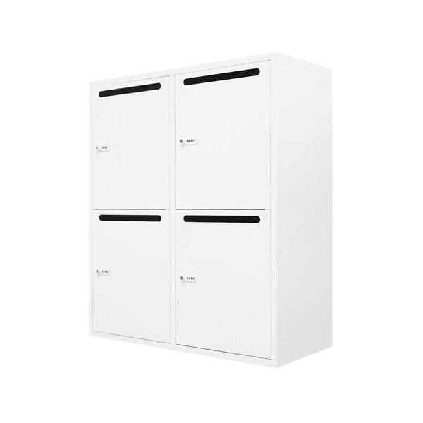 【法人限定】 Netforce FHD-4P-W-WH ホワイト FACILE (ファシル) [4人用パーソナルロッカー ダイヤル錠 幅900×400mm] メーカー直送 23,273円