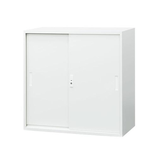 【法人限定】 Netforce EA-8840-3H-W-WH ホワイト [引戸書庫 3段 スチール (幅880×奥行400mm)] メーカー直送