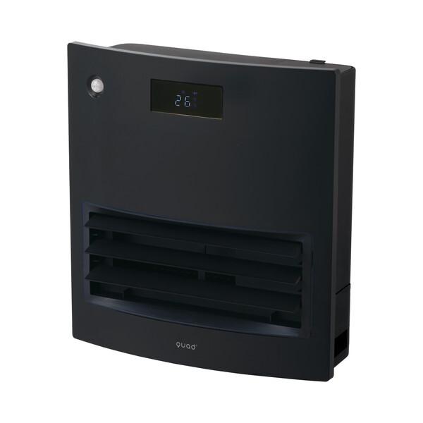 セラミックヒーター 加湿 大風量 加湿機能 加湿器 人感 室温 センサーQS512BK ブラック MOVING HEAT MOIST(ムービングヒートモイスト)  (暖房 8畳まで 木造6畳/コンクリ10畳まで)