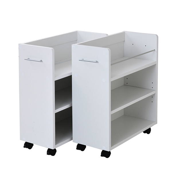 JKプラン SGT-0136-WH クローゼット ラック 収納 2個セット A4ファイル 幅26.5 奥行58.5 キャスター付き ワイド ワゴン メーカー直送 7,598円