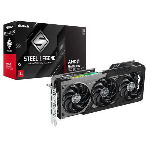 ASRock RX9070XT SLD 16G ブラック [グラフィックボード]