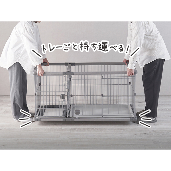 ペティオ 犬用 トイレのしつけが出来る ドッグルームサークルPlus グレー レギュラー_10