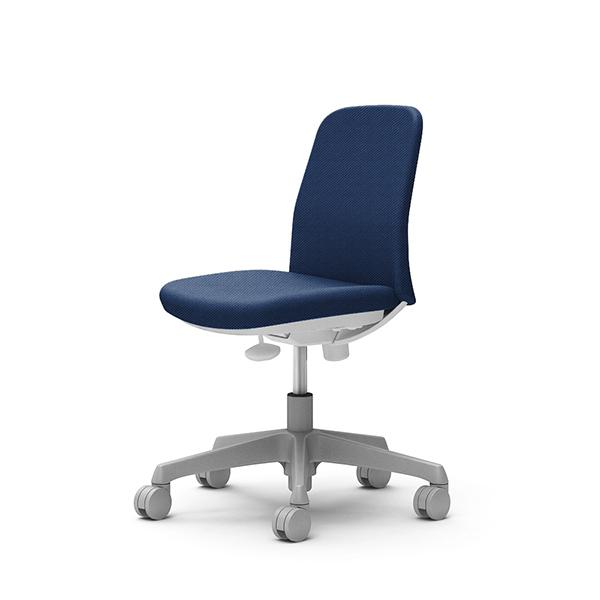 オカムラ CD13EW FZH3 ミディアムブルー Lives Entry Chair [オフィスチェア 肘無し 5本脚 ホワイトボディ ウレタンキャスタータイプ]