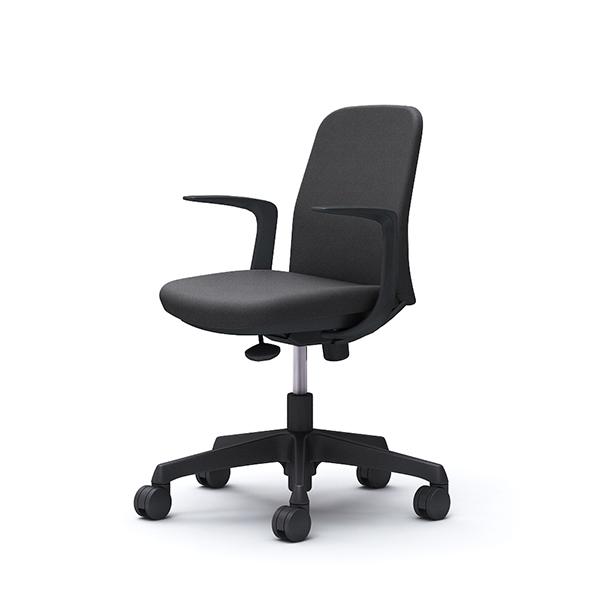 【納期約45日】オカムラ CD23CR FXW0 ダークグレー Lives Entry Chair オフィスチェア 5本脚 ブラックボディ ウレタンキャスターの通販は