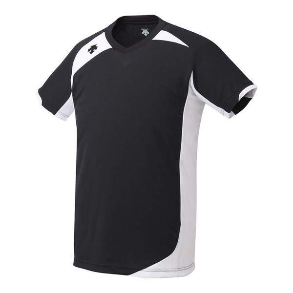 DESCENTE デサント バレーボール ハンソデバレーボールシャツ ブラック×ホワイト L DSS4720B BLKの通販は 5,013円