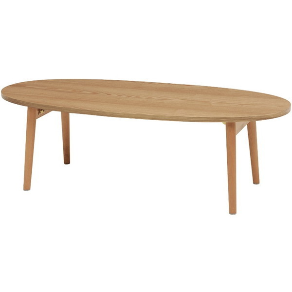 萩原 MT-6422NA ナチュラル [折れ脚丸テーブル 幅110cm] メーカー直送の通販は