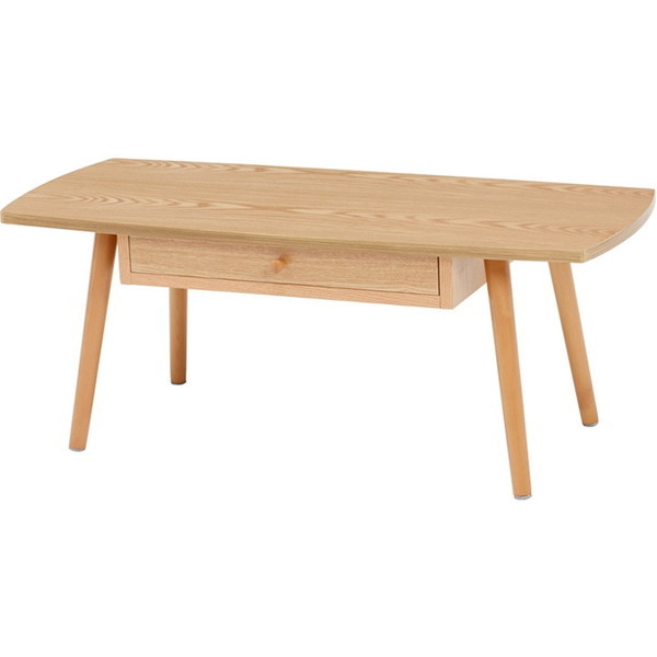 萩原 MT-6351NA ナチュラル [引き出し付き角テーブル 幅95cm 組立式] メーカー直送の通販は 8,658円