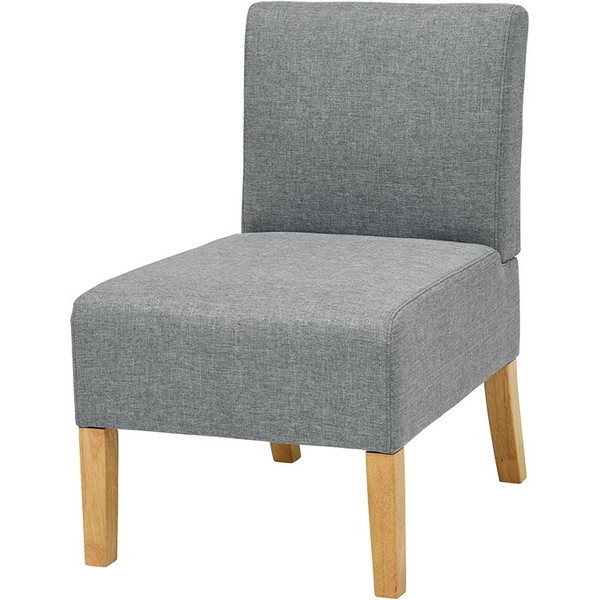 萩原 FL-8614NA-LGY ダイニングソファ1P ライトグレー メーカー直送