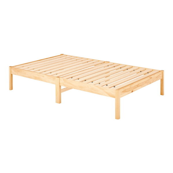 萩原 MB-5149SD-NA3302 プレーンナチュラル [組立簡単 マットレス付セミダブルベッド] メーカー直送