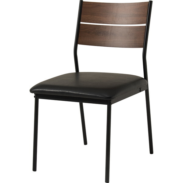 萩原 LC-3205BR-PBK-2S ブラウン×ブラック [ダイニングチェアー2脚セット] メーカー直送