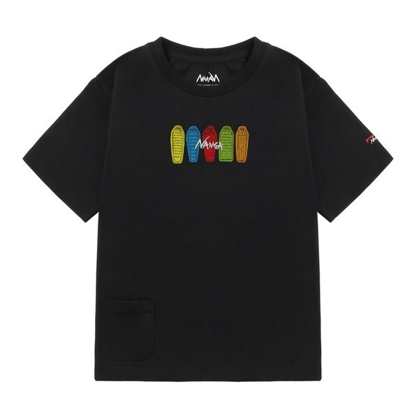 NANGA ナンガ ECO HYBRID KIDS TEE(SB PT) BLK 120cm N2504-6M529A N0004623 [キッズTシャツ]