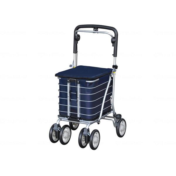 須恵廣工業) アルミワゴンMS No.135 シルバーカー 押し車 買い物カゴ